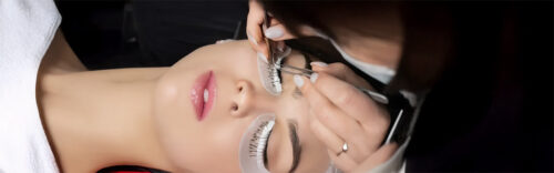 Wimpernverlängerung mit der Volumentechnik