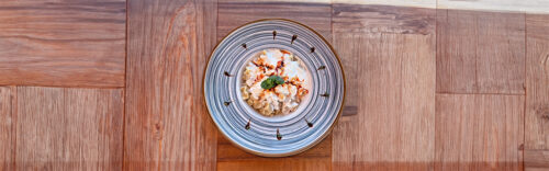 Manti oder Wraps und Dessert für 2 Personen