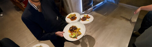 Fleisch- oder Fischplatte und Antipastiplatte für 2 Personen