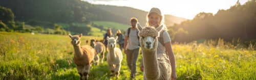 Alpaka‑Gruppenwanderung für 2 Personen
