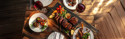 Grill 3-Gänge-Menü für 2 Personen