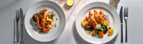 Garnelen 3-Gänge-Menü für 2 Personen