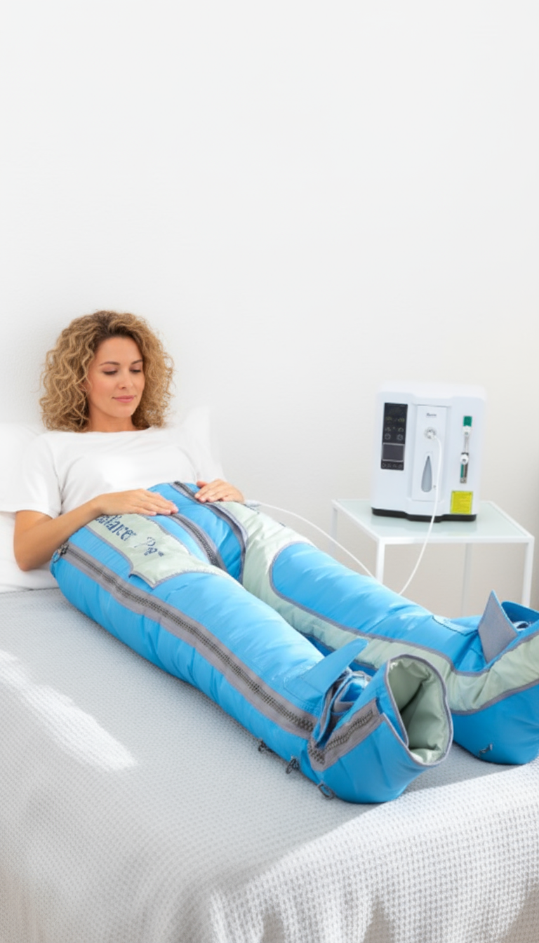 Lymph-Massage mit Kompressionshose – Bild 3