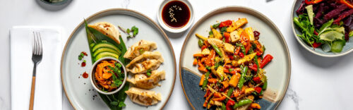 Asiatisch vegetarisches Brunch-Buffet